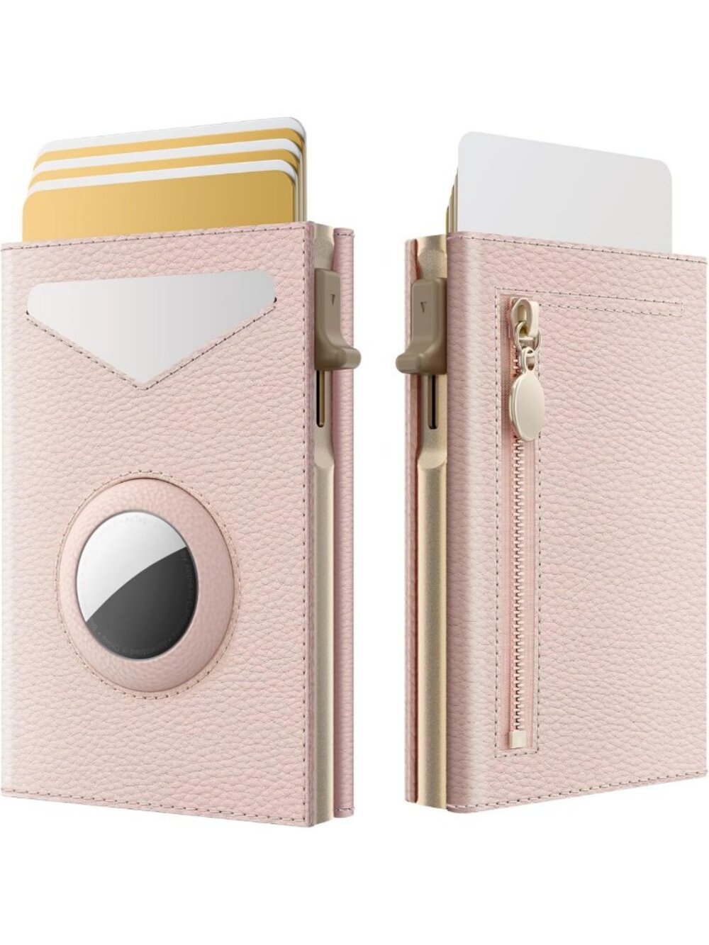 Slim RFID Genuine Leather Wallet for AirTag | Small Women’s Wallet, Compact